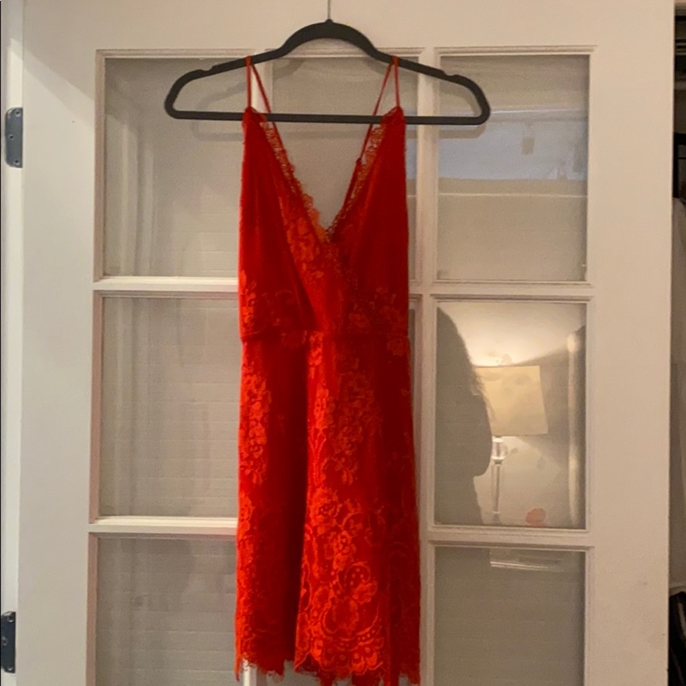Lovers and Friends Red Cross back dress size M